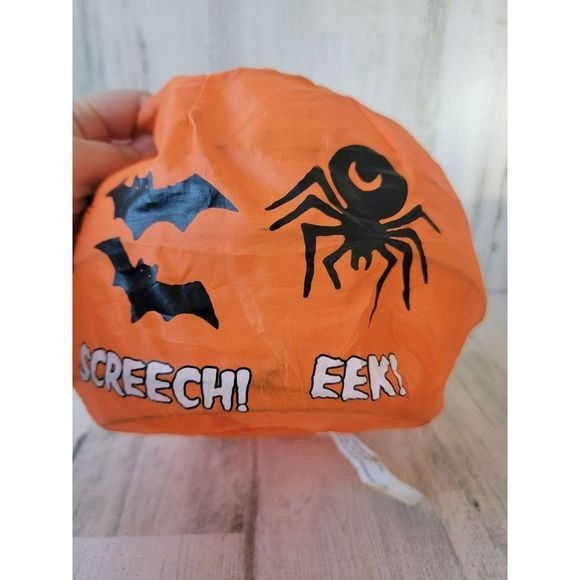 Halloween orange cat bat spider candy pail bucket - Picture 3 of 9